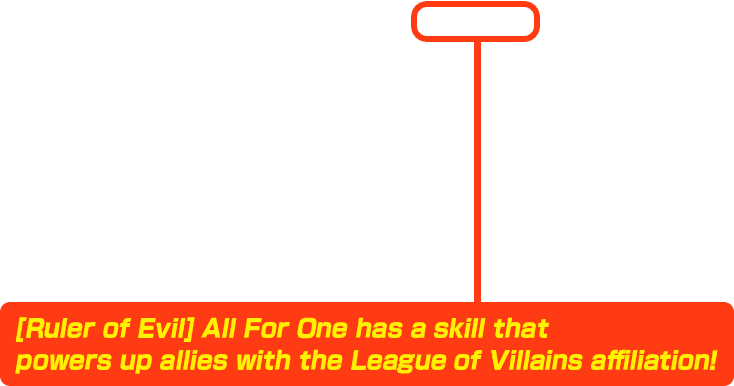 [Ruler of Evil] All For One has a skill that powers up allies with the League of Villains affiliation!